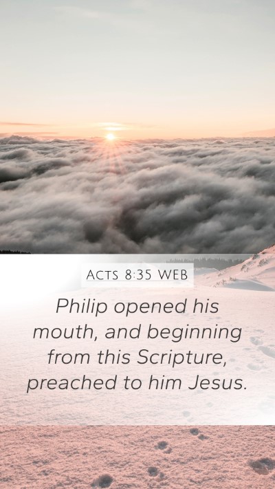 Acts 8:35 WEB Bible Verse Image