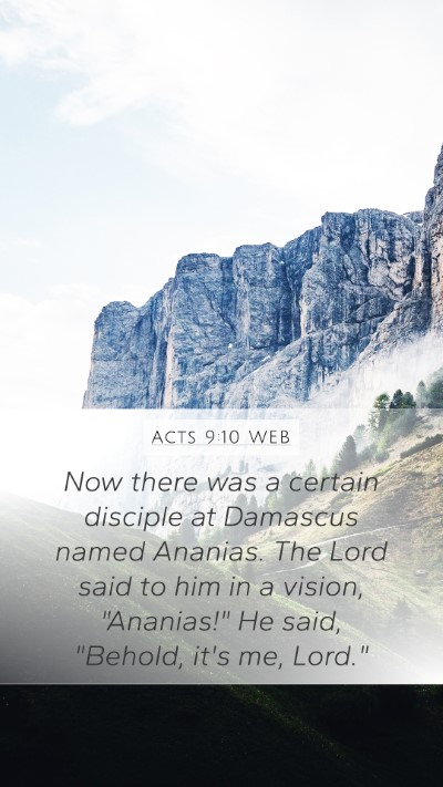 Acts 9:10 WEB Bible Verse Image