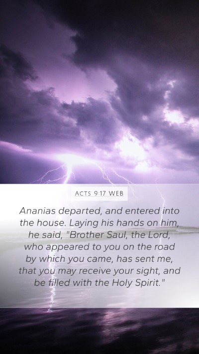 Acts 9:17 WEB Bible Verse Image