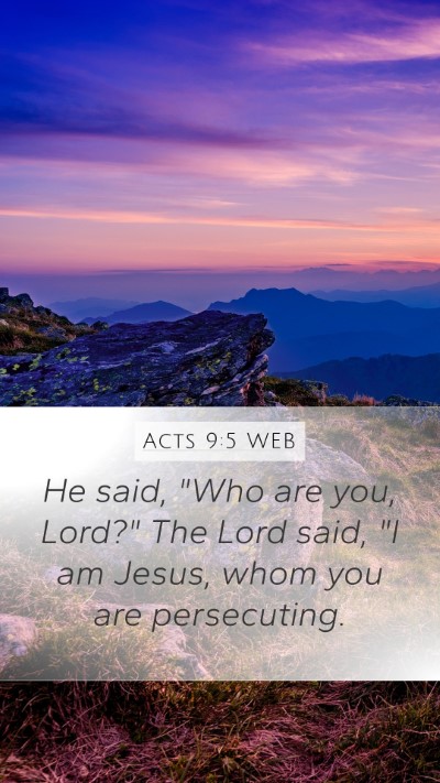 Acts 9:5 WEB Bible Verse Image