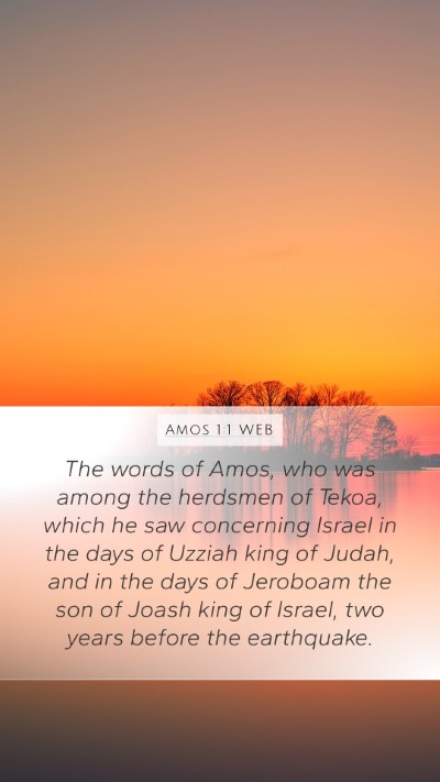 Amos 1:1 WEB Bible Verse Image