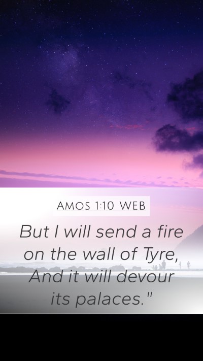 Amos 1:10 WEB Bible Verse Image