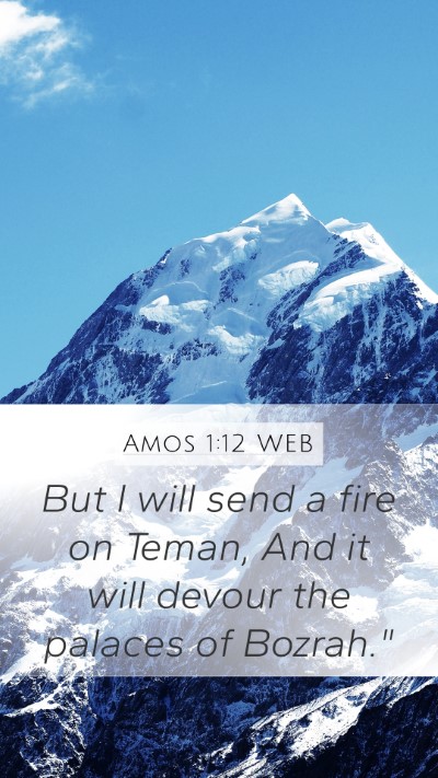 Amos 1:12 WEB Bible Verse Image