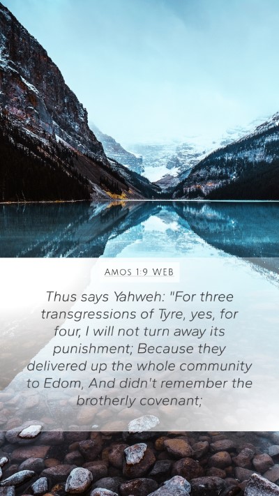 Amos 1:9 WEB Bible Verse Image