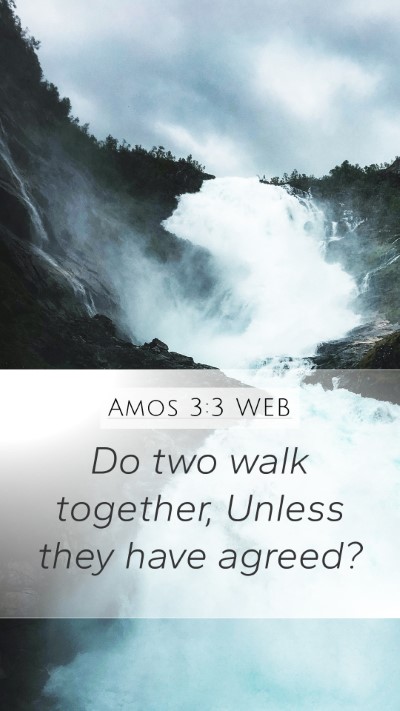 Amos 3:3 WEB Bible Verse Image