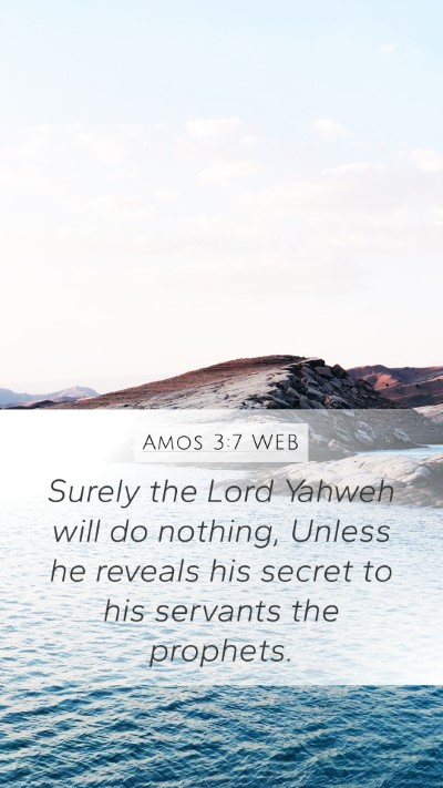 Amos 3:7 WEB Bible Verse Image