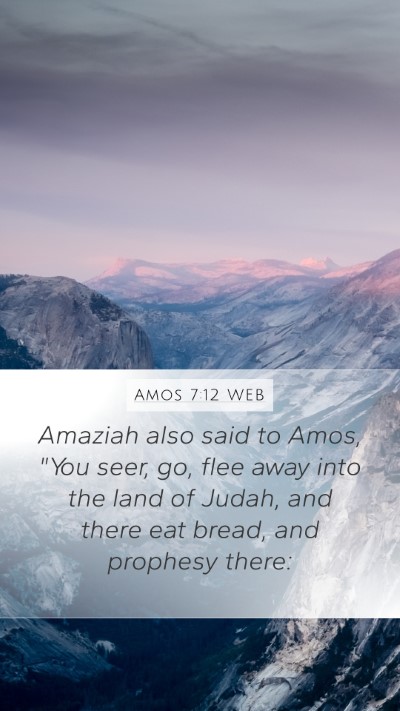 Amos 7:12 WEB Bible Verse Image