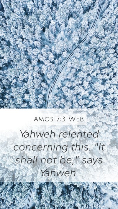 Amos 7:3 WEB Bible Verse Image