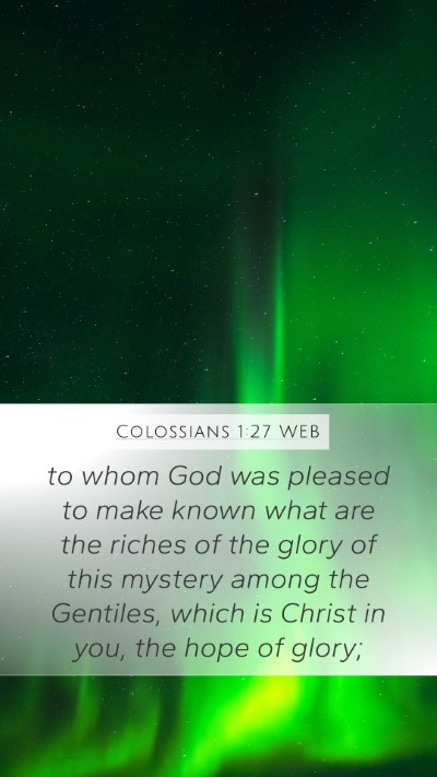 Colossians 1:27 WEB Bible Verse Image