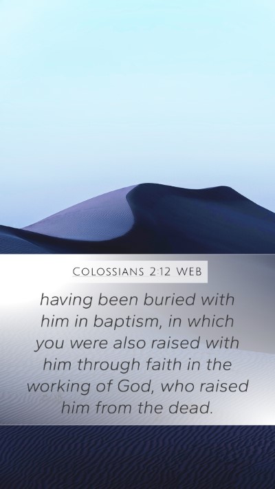 Colossians 2:12 WEB Bible Verse Image
