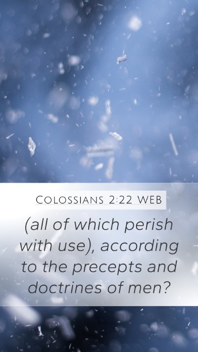 Colossians 2:22 WEB Bible Verse Image