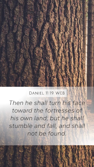 Daniel 11:19 WEB Bible Verse Image