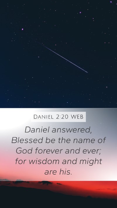 Daniel 2:20 WEB Bible Verse Image