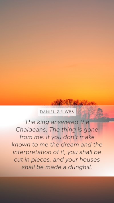 Daniel 2:5 WEB Bible Verse Image