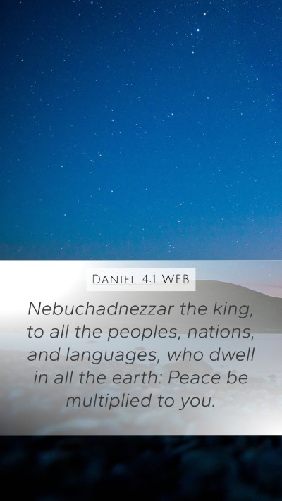 Daniel 4:1 WEB Bible Verse Image
