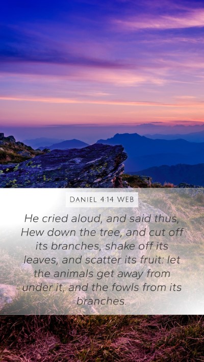 Daniel 4:14 WEB Bible Verse Image