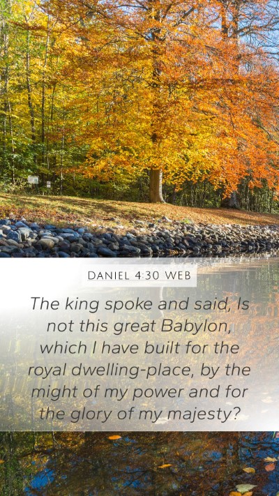 Daniel 4:30 WEB Bible Verse Image