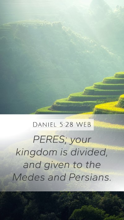 Daniel 5:28 WEB Bible Verse Image