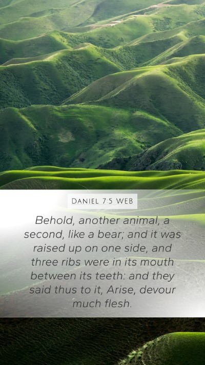 Daniel 7:5 WEB Bible Verse Image