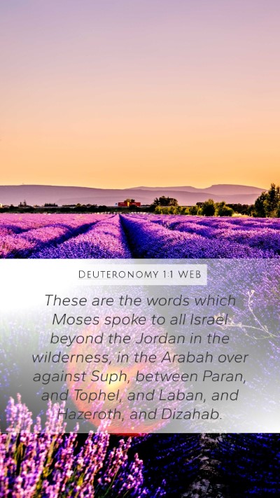 Deuteronomy 1:1 WEB Mobile Phone Wallpaper - These are the words which Moses spoke to all - Mobile Bible Verse Wallpaper