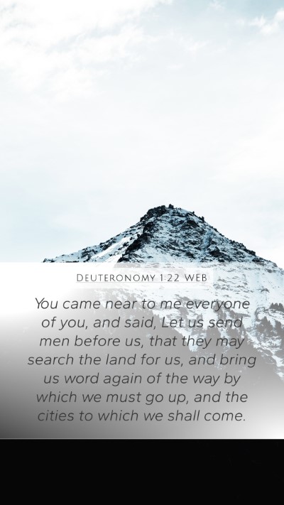 Deuteronomy 1:22 WEB Bible Verse Image