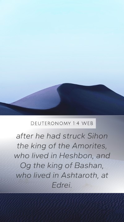 Deuteronomy 1:4 WEB Bible Verse Image