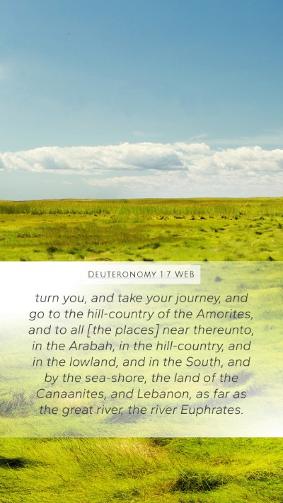 Deuteronomy 1:7 WEB Bible Verse Image
