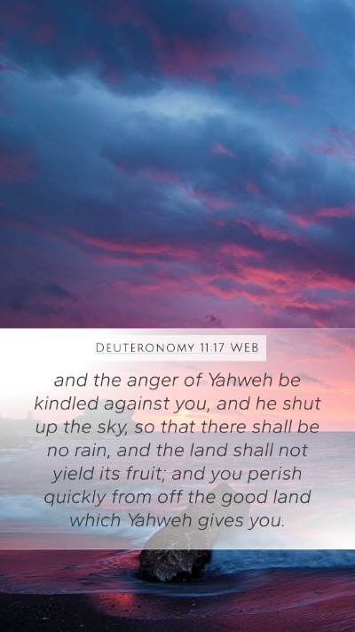 Deuteronomy 11:17 WEB Bible Verse Image