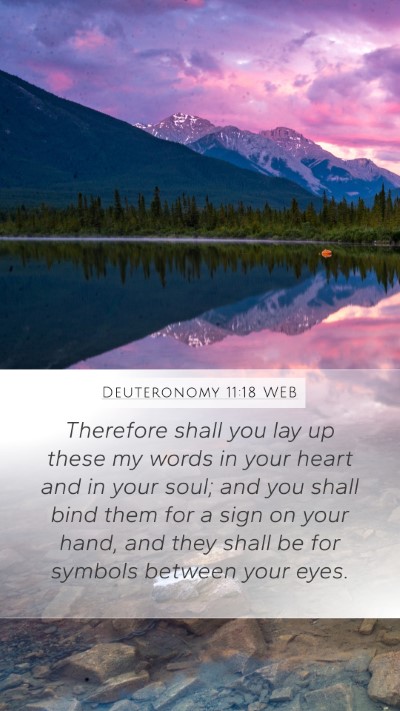 Deuteronomy 11:18 WEB Bible Verse Image