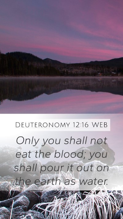 Deuteronomy 12:16 WEB Bible Verse Image