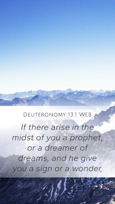 Deuteronomy 13:1 WEB Bible Verse Image
