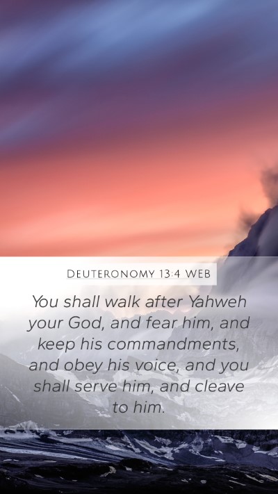 Deuteronomy 13:4 WEB Bible Verse Image