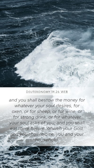 Deuteronomy 14:26 WEB Bible Verse Image