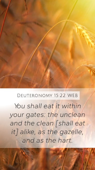Deuteronomy 15:22 WEB Bible Verse Image
