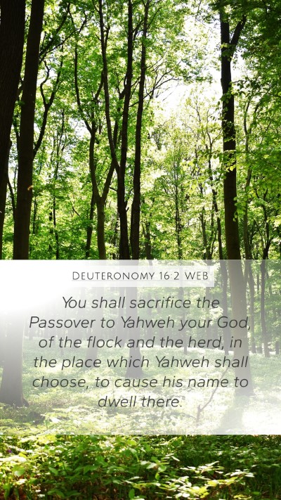 Deuteronomy 16:2 WEB Bible Verse Image