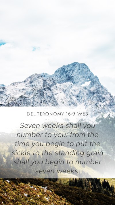 Deuteronomy 16:9 WEB Bible Verse Image