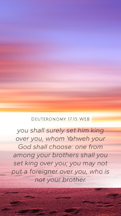 Deuteronomy 17:15 WEB Bible Verse Image