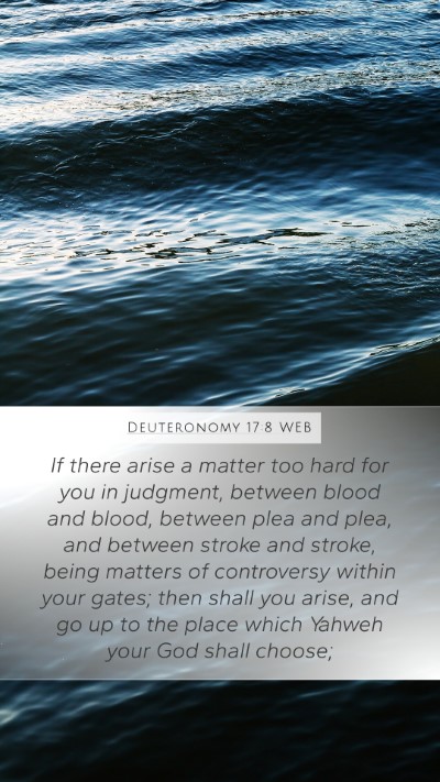 Deuteronomy 17:8 WEB Bible Verse Image