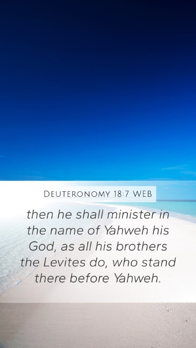 Deuteronomy 18:7 WEB Bible Verse Image