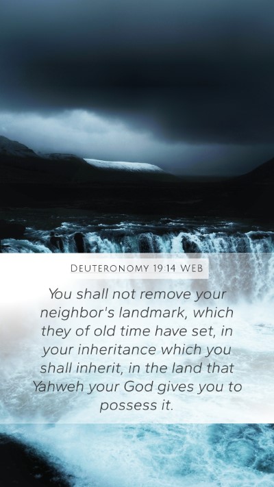 Deuteronomy 19:14 WEB Bible Verse Image
