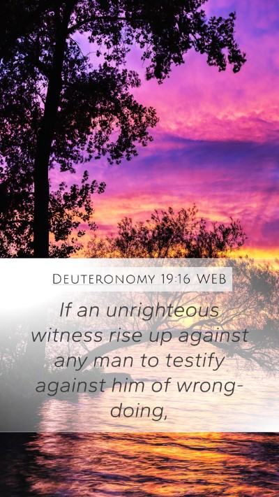 Deuteronomy 19:16 WEB Bible Verse Image