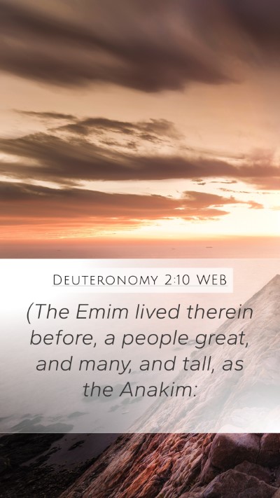 Deuteronomy 2:10 WEB Bible Verse Image