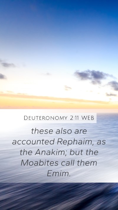 Deuteronomy 2:11 WEB Bible Verse Image