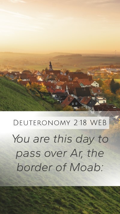 Deuteronomy 2:18 WEB Bible Verse Image