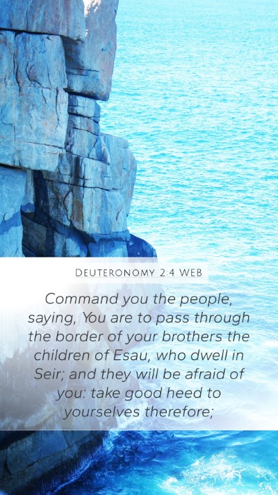 Deuteronomy 2:4 WEB Bible Verse Image