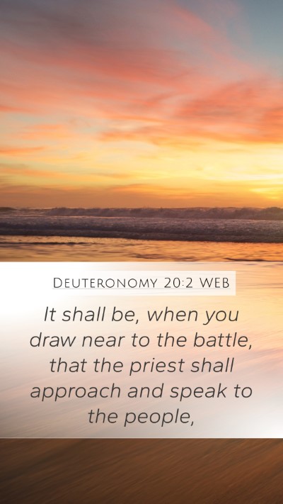 Deuteronomy 20:2 WEB Bible Verse Image