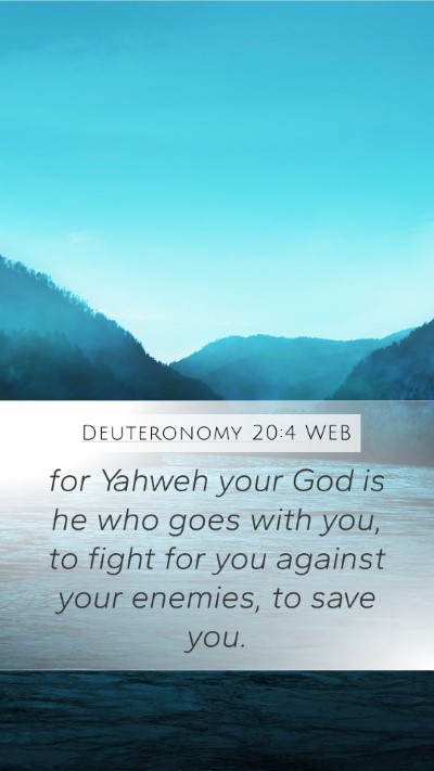 Deuteronomy 20:4 WEB Bible Verse Image