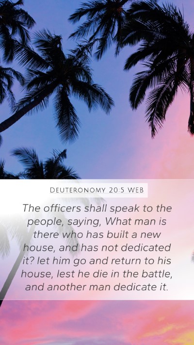 Deuteronomy 20:5 WEB Bible Verse Image
