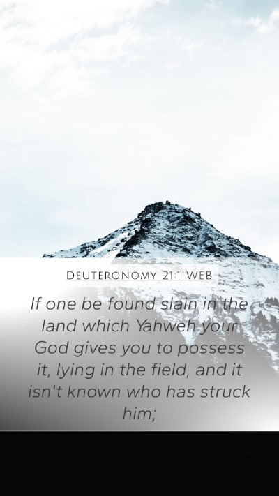 Deuteronomy 21:1 WEB Bible Verse Image