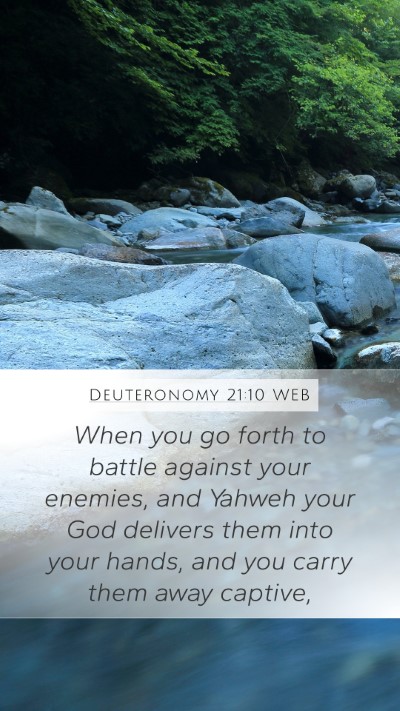 Deuteronomy 21:10 WEB Bible Verse Image
